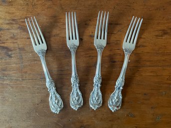 Four Straight Tine Forks Sterling Silver Forks By Reed And Barton