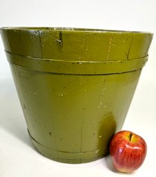 Cool Green Antique Wood Bucket