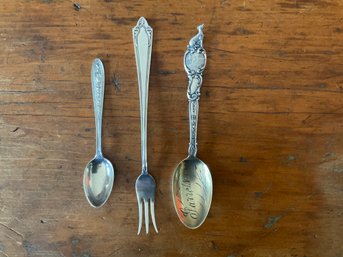 Sterling Silver Trio Of Specialty Utensils