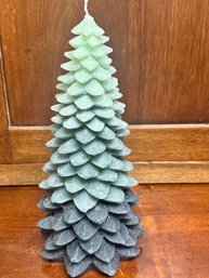 Seasonal Evergreen Christmas  Green Tree Candle 11 Inch