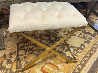 Sweet Little Gold & Cream Bench