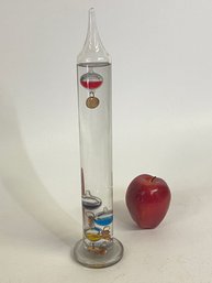 Glass Floating Bead Barometer About 15 Inches Tall