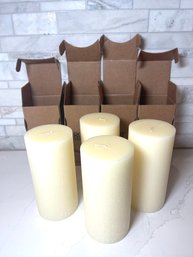 Root Timberline Pillar Candles, New In Box,  Quantity 4