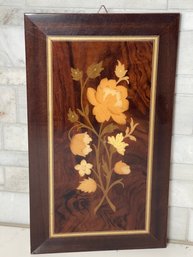 Inlaid Wood Marquetry Art Piece From Italy. 6 X 10.5.  Loverly!