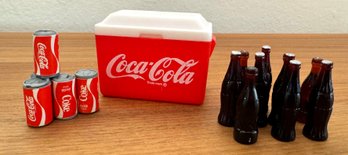 Vintage Barbie Coca-Cola Cooler Bottles And Cans