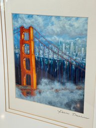 Fabulous Karin Diesner Prints, Artist Signed Triple Mat And Frame: San Fancisco Skyline