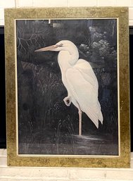 Gerard F Smith Signed Lithograph. Egret In Swamp..