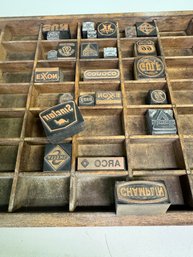 Vintage Wood And Metal Letterpress Advertising Printing Press Blocks Lot #1