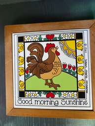 Vintage Susan Marie McChesney Good Morning Trivet