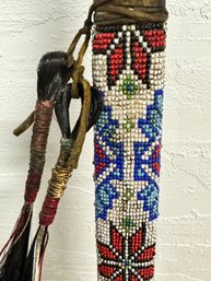 Native American Orr / Sword Beaded And Wrapped