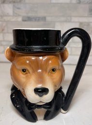 Sweet Vintage Quon Quon Bear Mug W/ Top Hat