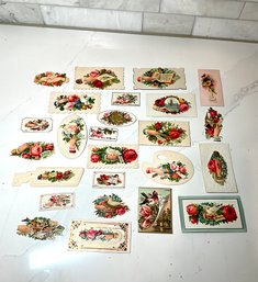 RARE Lot Victorian Calling Cards Die Cuts Hidden Names - FANCY EDGES, Mostly Samples