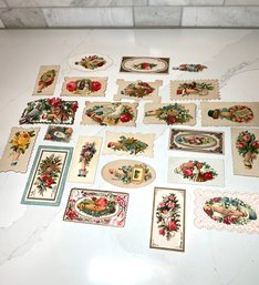 RARE Lot Victorian Calling Cards Die Cuts Hidden Names - FANCY EDGES, Lots Of Samples