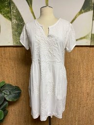 Peruvian Connection Long Short Sleeve Cotton Tunic Womens XL