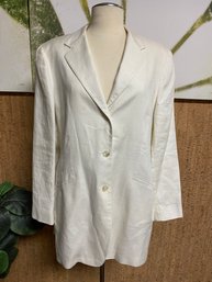 Ralph Lauren White Linen Jacket Size Large