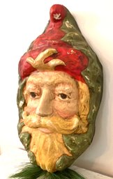 Large  Vintage Paper Mache Santa. Even Better In Person! 26 X 13 X 7