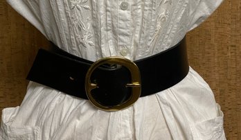 Heavy And Lovely Leather Belt With Brass Buckle XL