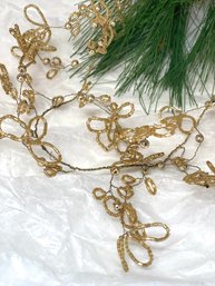 Blingy Garland Lot # 3, Gold Seed Bead 3D Flowers , STUNNING