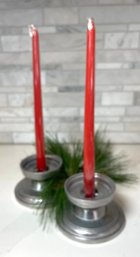 Vintage Wilton Armetale Candle Pewter Holders