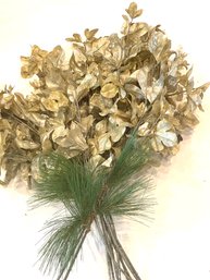 All That Glitters Is Gold,  Metallic And Iridescent Leaves Set Of 12, Lot 2 Of 4