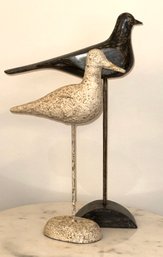 Tall Caved Bird Figurines- Set Of 2... Will Not Separate!