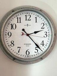 15' Aluminum Wall Clock: Trademark Standard W/ Red Second Hand