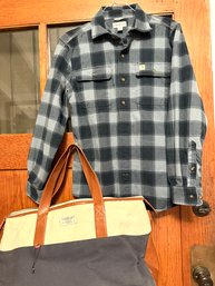 Carhardt Flannel Shirt (SM) With Standard Supply Duffel