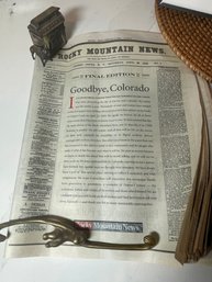 Rocky Mountain News. FINAL ISSUE!!   Denver Historic Newspaper