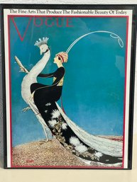 Vintage Vogue Advertising  Framed Art  Approx. 15 X 11