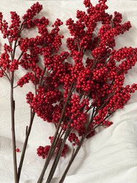 Classic Red Holiday Berry Stems, 33-36 Long X 7 Stems