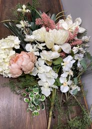 Cream And Blush Flowers With Vines And Leaves, Floral Stems, Higher End Faux Stems