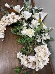 Lovely Soft White Flowers With Grasses And Vines/leave. Floral Stems, Higher End Faux Stems