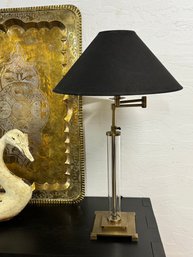 Restoration Hardware Brass & Glass Table Lamp