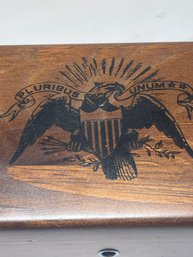 Classic Lane Cedar Box: E PLURIBUS UNUM Engraved 'Lane On Inside Lid