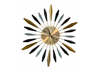 Metal Starburst Wall Clock