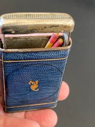 Vintage Matchbox Case With Leather Wrap