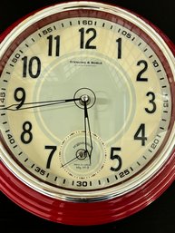 Sterling & Noble Red Wall Clock