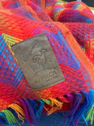Alpaca Peru Colorful Throw/textile