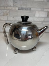Vintage Atomic Style Teapot With Ball Feet And Artistic Handle