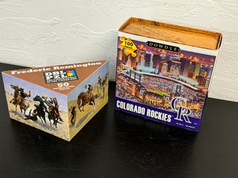 Colorado Rockies Puzzle & Frederic Remington Puzzle