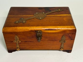 Cupids Chest  Footed Wooden Treasure Box