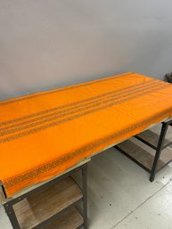 Mid Century Modern Tablecloth/runner, Embroidered And Pierced.