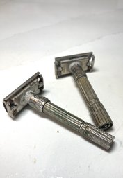 Vintage Gillette Slim Adjustable Razors-  1960's:   A  Pair