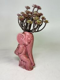 Vintage German Ceramic Pink Elephant