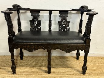 Unique Ornate Antique Bench