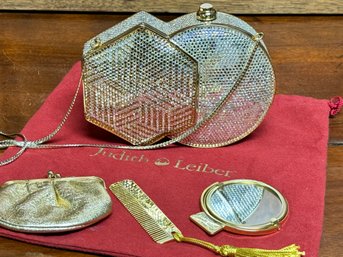 Judith Leiber Swarovski Crystal Geometric  Purse