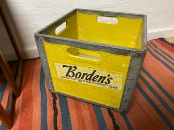 Vintage Bordans Fiberglass And Metal Crate