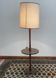 Mid Century Modern Floor Lamp With Tray And Original Shade