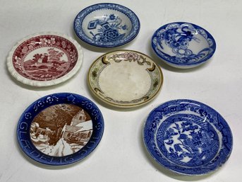 Six Little Souvenir And Decorative Small 2.5 Inch Saucers/plates