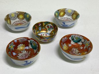 Five Vintage Mini China Cups